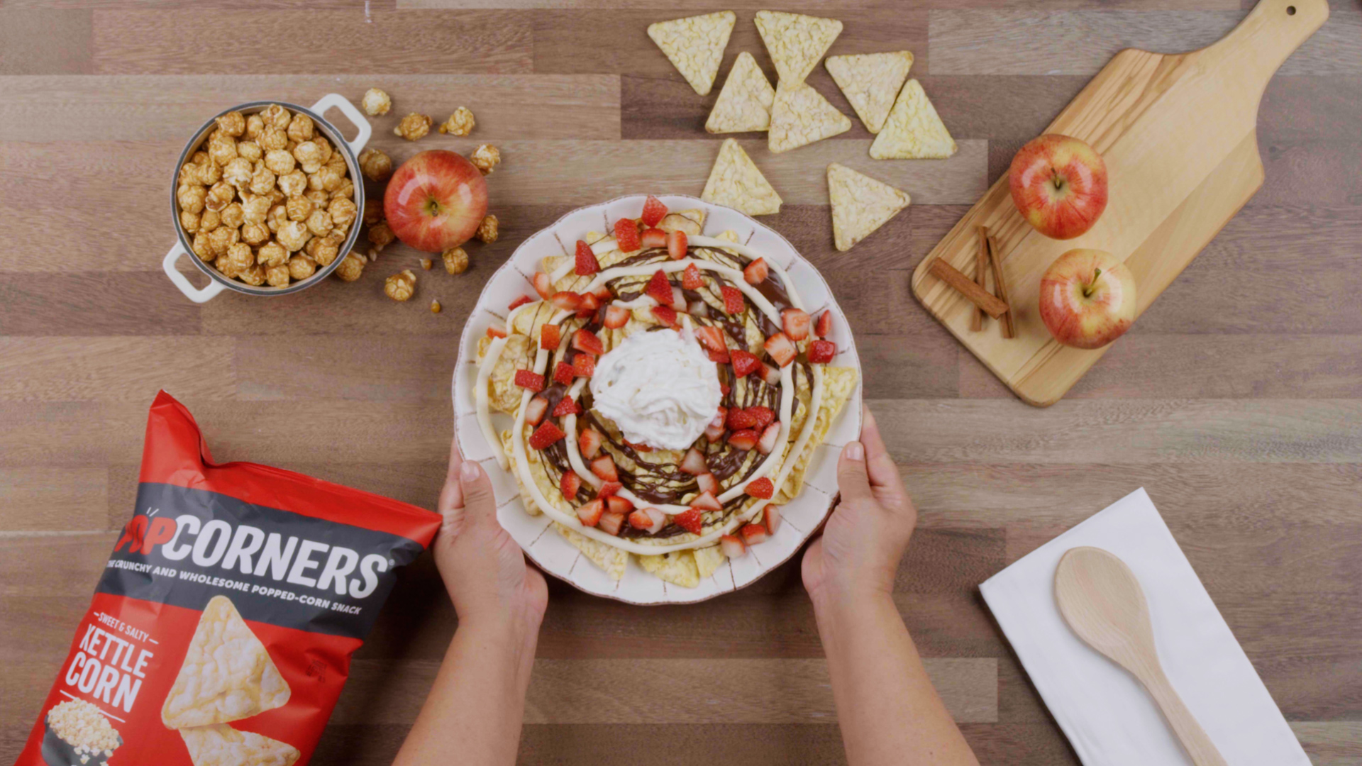 PopCorners® Sweet & Salty Kettle Corn Desert Nachos More Smiles With Every Bite
